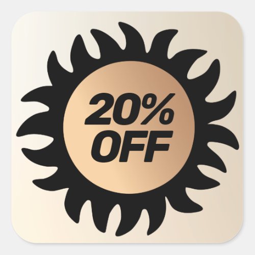20 OFF Customer Discount Coupon  Square Sticker