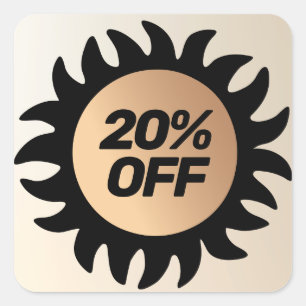 20% OFF Customer Discount Coupon Square Sticker