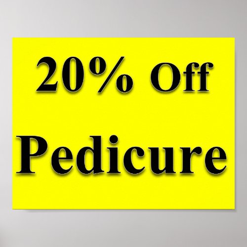 20 Off Pedicure Poster Matte