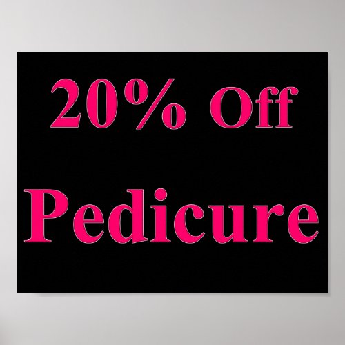 20 Off Pedicure Poster Matte