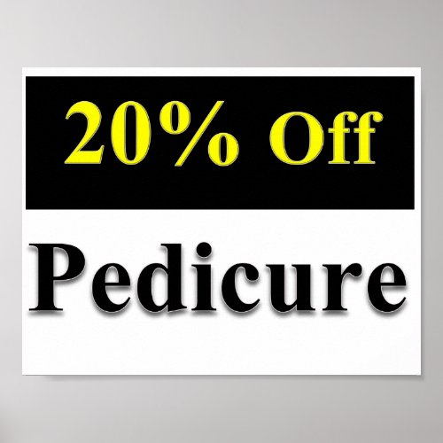 20 Off Pedicure Poster Matte