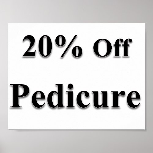 20 Off Pedicure Poster Matte