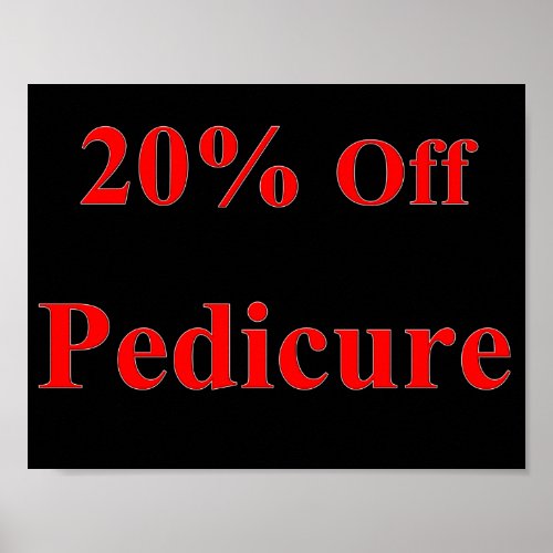 20 Off Pedicure Poster Matte