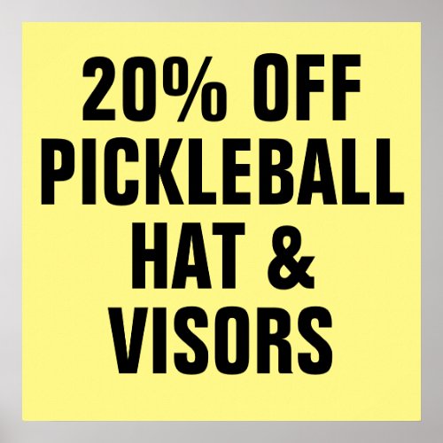 20 OFF Pickleball Hats  Visors Poster