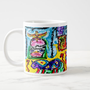 20 OZ—ABSTRACT PURPLE BUFFALO GIANT COFFEE MUG