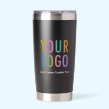 20 oz Black Insulated Tumbler Company Logo Branded
