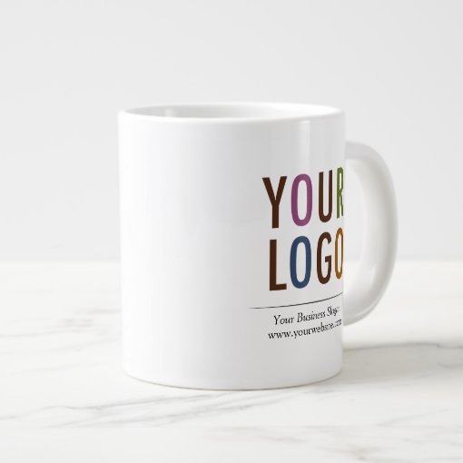 20 oz Custom Large Giant Mug with Logo No Minimum | Zazzle