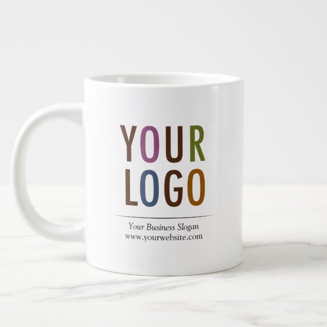 20 oz Custom Large Giant Mug with Logo No Minimum | Zazzle