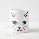 Cute Kitty Sleeping Cat Face Whiskers Espresso Cup