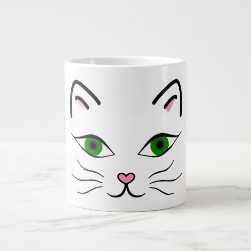 20 oz Jumbo Mug _ Kitty Face