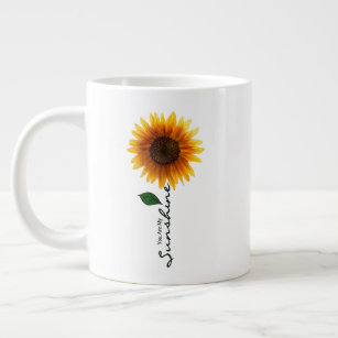 You Are My Sunshine Mug Sunflower Cute Baby Yoda Coffee Gift Mug 