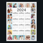 20 Photo Collage 2024 Calendar Photo Enlargement<br><div class="desc">Create your own, Year At A Glance Calendar, Photo Collage for Christmas, Birthdays, Weddings, Anniversaries, Graduations, Father's Day, Mother's Day or any other Special Occasion, with our easy-to-use design tool. Add your favorite photos of friends, family, vacations, hobbies and pets and you'll have a stunning, one-of-a-kind photo collage. Our custom...</div>