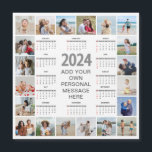 20 Photo Collage 2024 Year At A Glance Calendar<br><div class="desc">Create your own, Year At A Glance Calendar, Photo Collage for Christmas, Birthdays, Weddings, Anniversaries, Graduations, Father's Day, Mother's Day or any other Special Occasion, with our easy-to-use design tool. Add your favorite photos of friends, family, vacations, hobbies and pets and you'll have a stunning, one-of-a-kind photo collage. Our custom...</div>