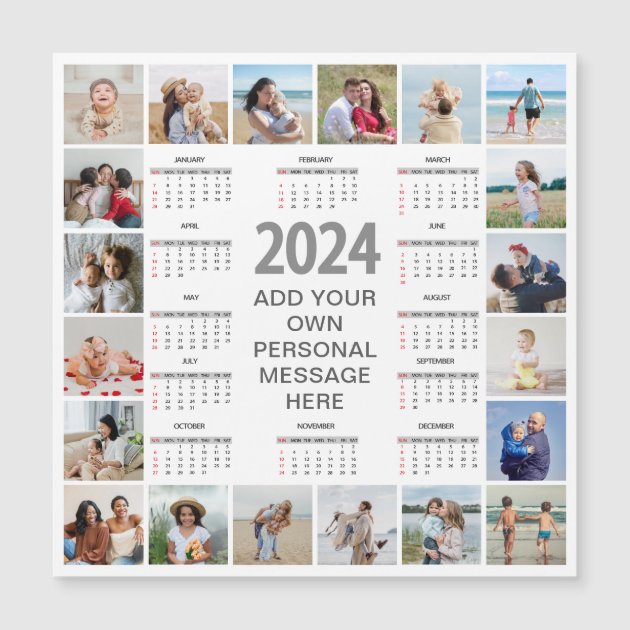 20 Photo Collage 2024 Year At A Glance Calendar Zazzle   20 Photo Collage 2024 Year At A Glance Calendar Ra82c86b68fdf41488b8eef8eb395cd68 B8hn5 630 