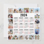20 Photo Collage 2024 Year At A Glance Calendar Card<br><div class="desc">Create your own, Year At A Glance Calendar, Photo Collage for Christmas, Birthdays, Weddings, Anniversaries, Graduations, Father's Day, Mother's Day or any other Special Occasion, with our easy-to-use design tool. Add your favorite photos of friends, family, vacations, hobbies and pets and you'll have a stunning, one-of-a-kind photo collage. Our custom...</div>