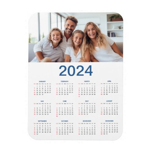 20 Photo Collage 2024 Year At A Glance Calendar Magnet