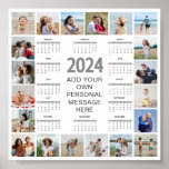 20 Photo Collage 2024 Year At A Glance Calendar Poster<br><div class="desc">Create your own, Year At A Glance Calendar, Photo Collage for Christmas, Birthdays, Weddings, Anniversaries, Graduations, Father's Day, Mother's Day or any other Special Occasion, with our easy-to-use design tool. Add your favorite photos of friends, family, vacations, hobbies and pets and you'll have a stunning, one-of-a-kind photo collage. Our custom...</div>