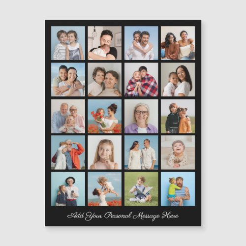 20 Photo Collage Add Your Greeting Magnetic Card