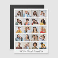 20 Photo Collage Add Your Greeting Magnetic Card