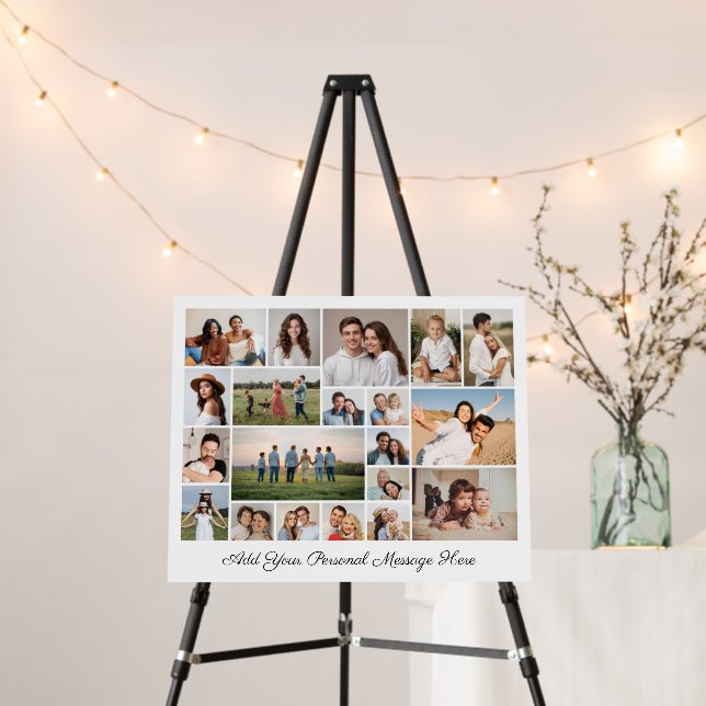 20 Photo Collage Add Your Own Greeting Foam Board (In Situ (Stand))