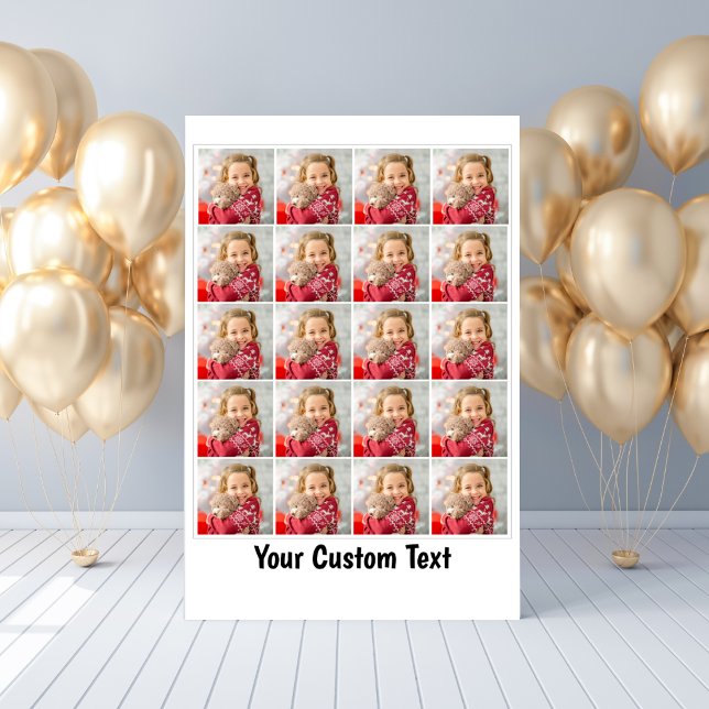20 Photo Collage Grid with Script Text Frame Foam Board (Creator Uploaded)