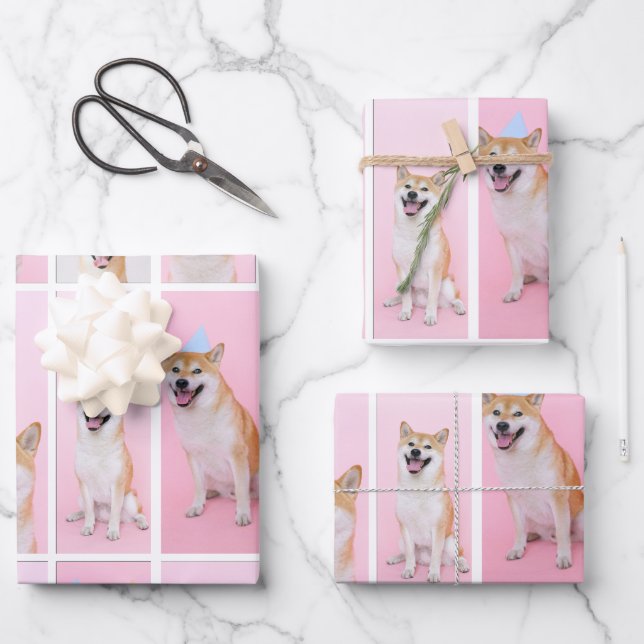 20 Photo Collage Template Personalized Custom  Wrapping Paper Sheets (Front)