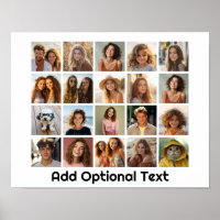 20 Photo Grid Collage - White - Mod Type Black