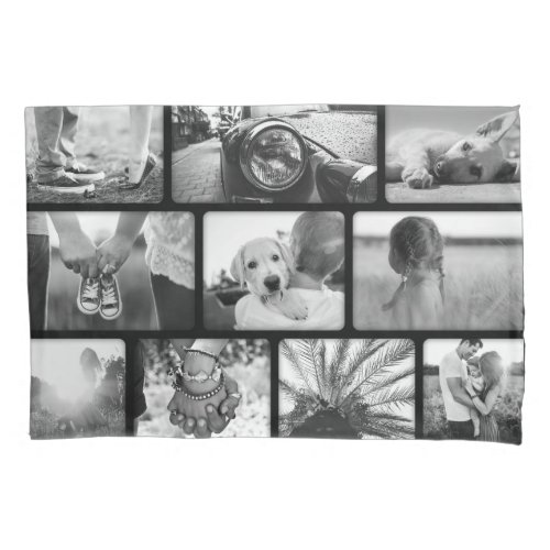 20 Photo Pillow Case Template Collage Black Frame