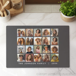 20 Photo Template Collage with Custom Text Placemat