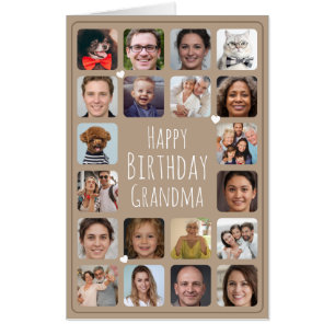 20 Photos to Personalize Happy Birthday Grandma Card