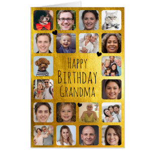 20 Photos to Personalize Happy Birthday Grandma Card
