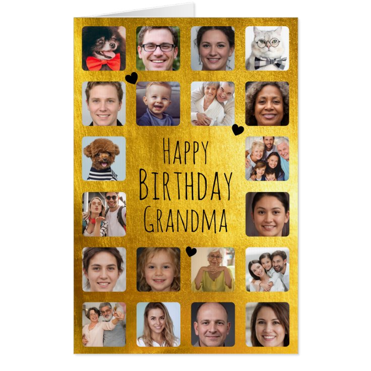 20 Photos to Personalize Happy Birthday Grandma Card Zazzle