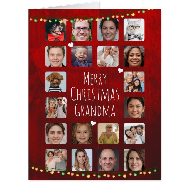   20 Photos to Personalize Merry Christmas Grandma (Front)
