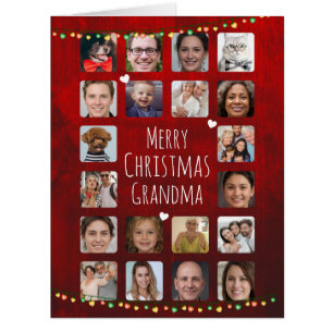 20 Photos to Personalize Merry Christmas Grandma Cards
