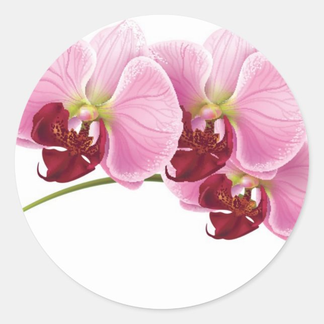 20 Purple Orchid Wedding Envelope Seal (Front)