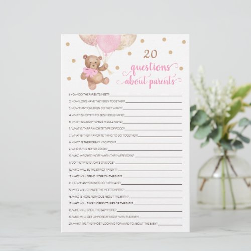 20 Questions About Parents Baby Shower Teddy Bear