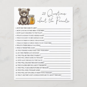 20 Questions about the Parents baby shower game