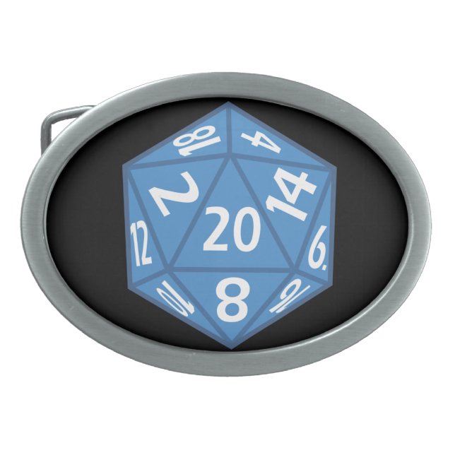 20 Sided Dice Belt Buckle (Front)
