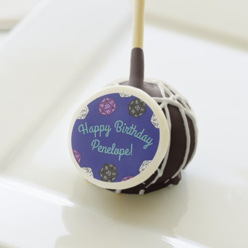 20 Sided Dice DND Games Kids Birthday Party Cake Pops