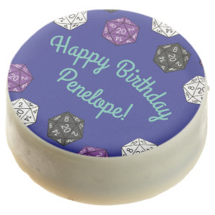 20 Sided Dice DND Games Kids Birthday Party Chocolate Covered Oreo