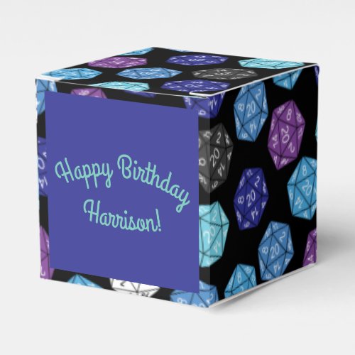 20 Sided Dice DND Games Kids Birthday Party Favor Boxes