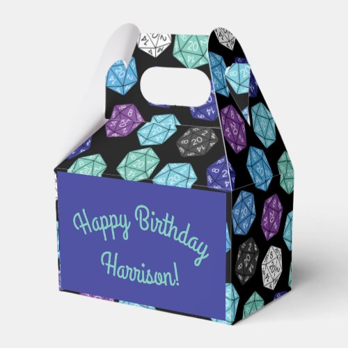 20 Sided Dice DND Games Kids Birthday Party Favor Boxes