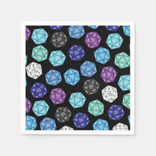 20 Sided Dice DND Games Kids Birthday Party Napkins