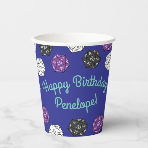 20 Sided Dice DND Games Kids Birthday Party Paper  Paper Cups
