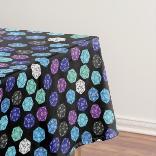 20 Sided Dice DND Games Kids Birthday Party Tablecloth
