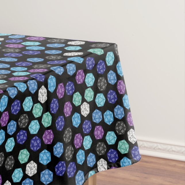 20 Sided Dice DND Games Kids Birthday Party Tablecloth (In Situ)