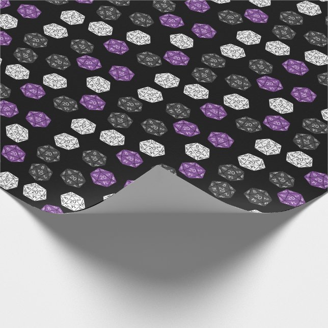 20 Sided Dice DND Games Kids Birthday Party Wrapping Paper (Corner)