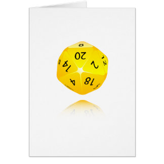 20-sided Die Cards