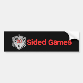 20 Sided Games Bumper Sticker