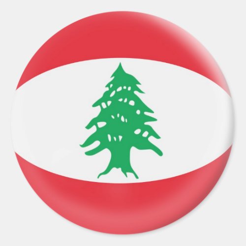 20 small stickers Lebanon flag